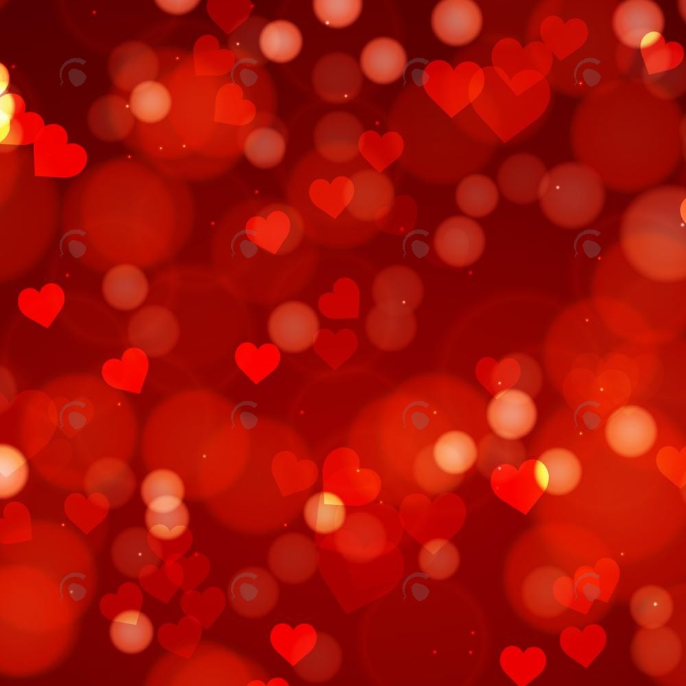 Allenjoy Valentine Red Bokeh Hearts Photography Backdrop Gbsx-01248