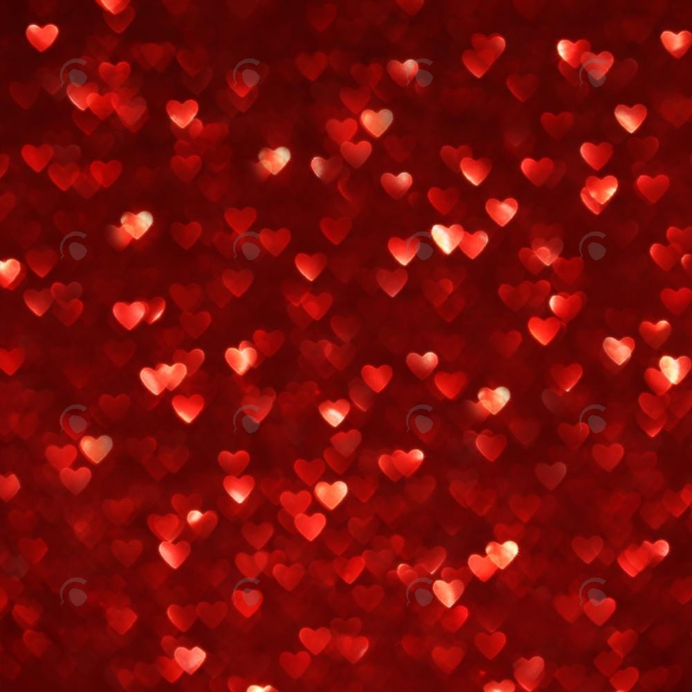 Allenjoy Valentine Red Bokeh Hearts Photography Backdrop Gbsx-01255