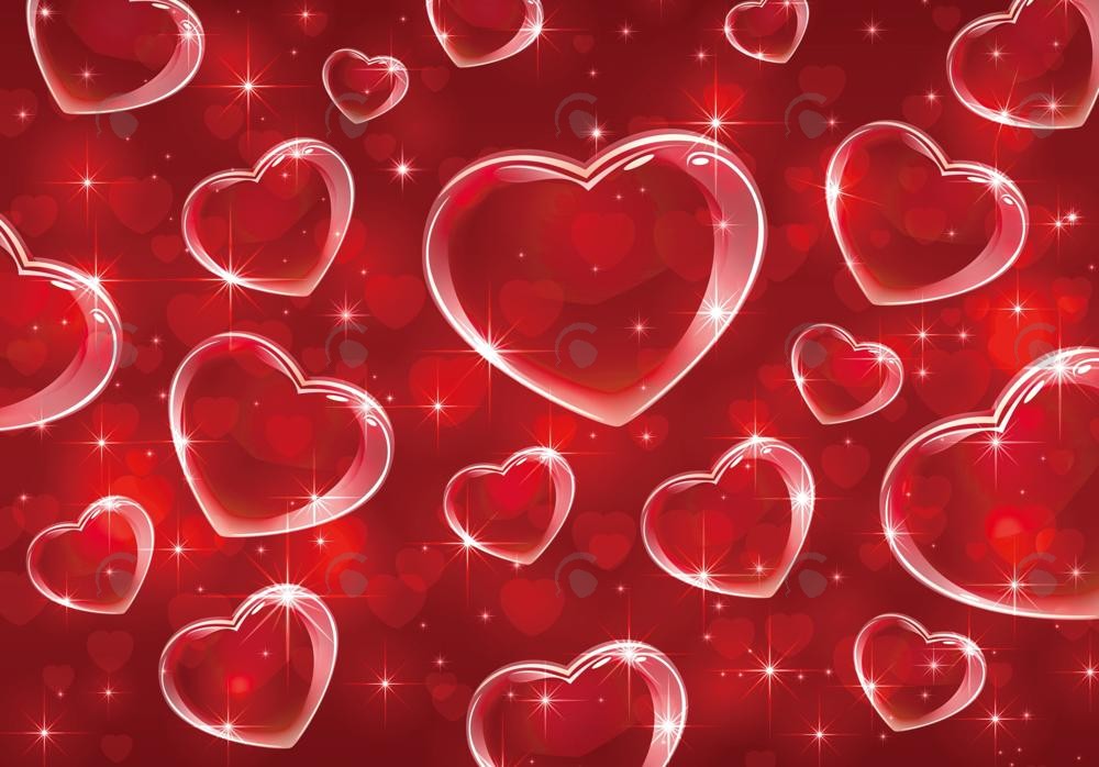Allenjoy Valentine Red Hearts Pattern Photography Backdrop Gbsx-01265