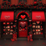 Allenjoy Valentine Red Love Shop Photography Backdrop Gbsx-01359