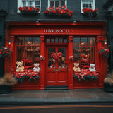 Allenjoy Valentine Red Love Shop Photography Backdrop Gbsx-01392