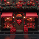 Allenjoy Valentine Red Love Shop Photography Backdrop Gbsx-01360