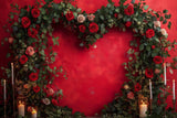 Allenjoy Valentine Red Rose Heart Arch Photography Backdrop Gbsx-01300