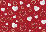 Allenjoy Valentine Red White Hearts Pattern Photography Backdrop Gbsx-01264