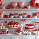 Allenjoy Valentine Romantic Kitchen Dessert Cake Photography Backdrop Gbsx-01376