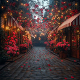Allenjoy Valentine Romantic Street Floral Photography Backdrop Gbsx-01387