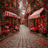 Allenjoy Valentine Romantic Street Floral Photography Backdrop Gbsx-01388
