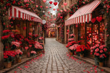 Allenjoy Valentine Romantic Street Floral Photography Backdrop Gbsx-01388
