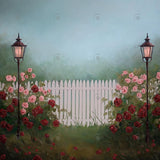 Allenjoy Valentine Spring Flower Garden Fence Photography Backdrop Gbsx-01341