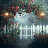 Allenjoy Valentine Spring Flower Garden Fence Photography Backdrop Gbsx-01342