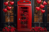 Allenjoy Valentine Vintage Telephone Booth Photography Backdrop Gbsx-01344