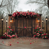Allenjoy Valentine Wooden Barn Door Photography Backdrop Gbsx-01385