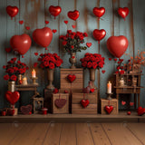 Allenjoy Valentine Wooden Floral Heart Photography Backdrop Gbsx-01382