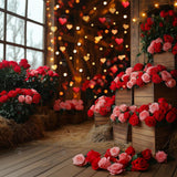Allenjoy Valentine Wooden Flower Barn Photography Backdrop Gbsx-01289