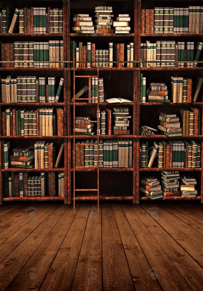 Allenjoy Vintage Bookshelf Photography Backdrop Gbsx-00481