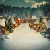 Allenjoy Vintage Christmas Village Photography Backdrop Gbsx-01117