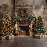 Allenjoy Vintage Loft Fireplace Tree Photography Backdrop Gbsx-00753
