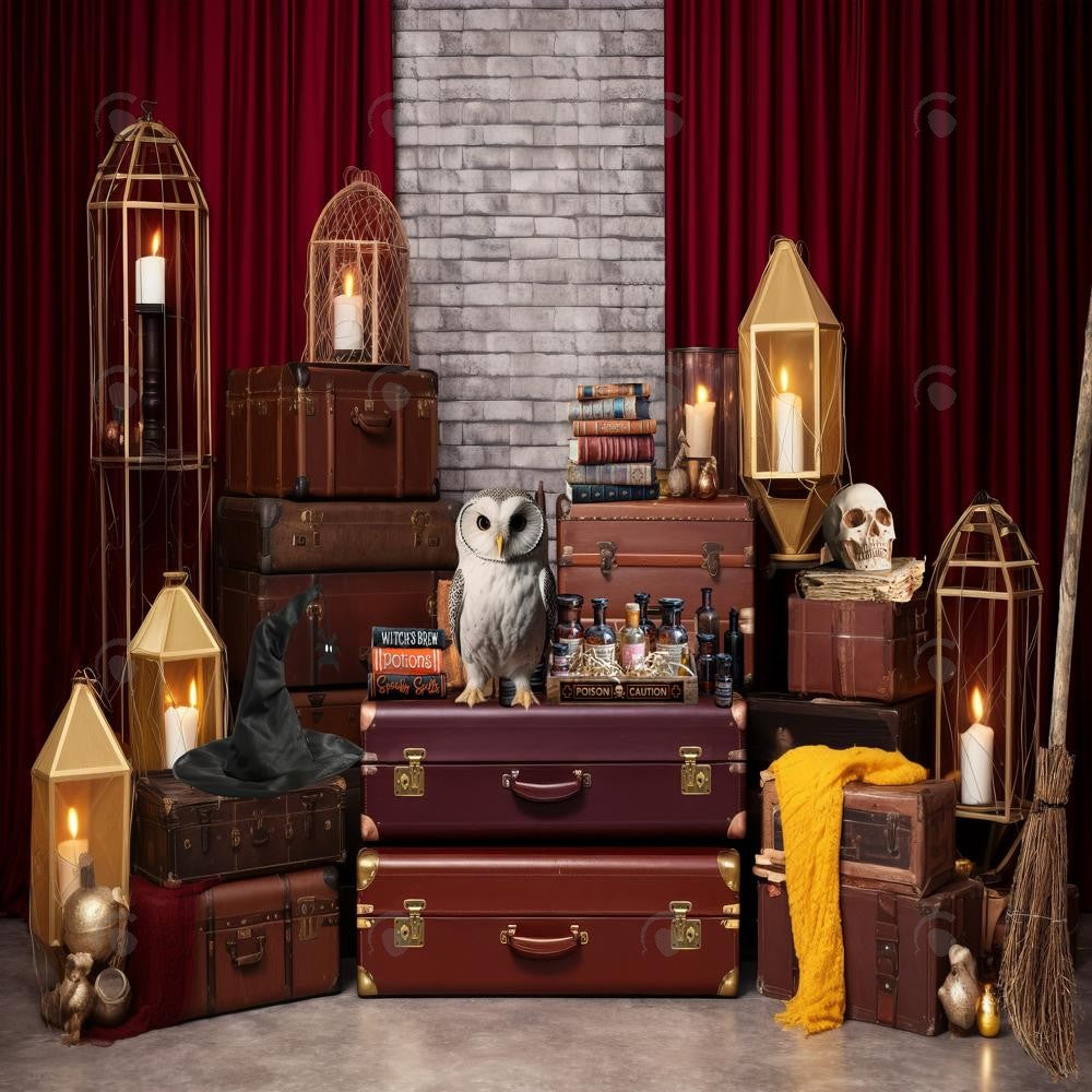 Allenjoy Vintage Magical Wizard Room Photography Backdrop Gbsx-00670