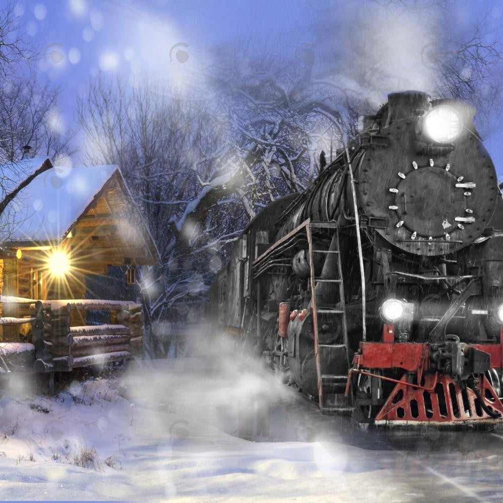 Allenjoy Vintage Steam Train Photography Backdrop Gbsx-01070