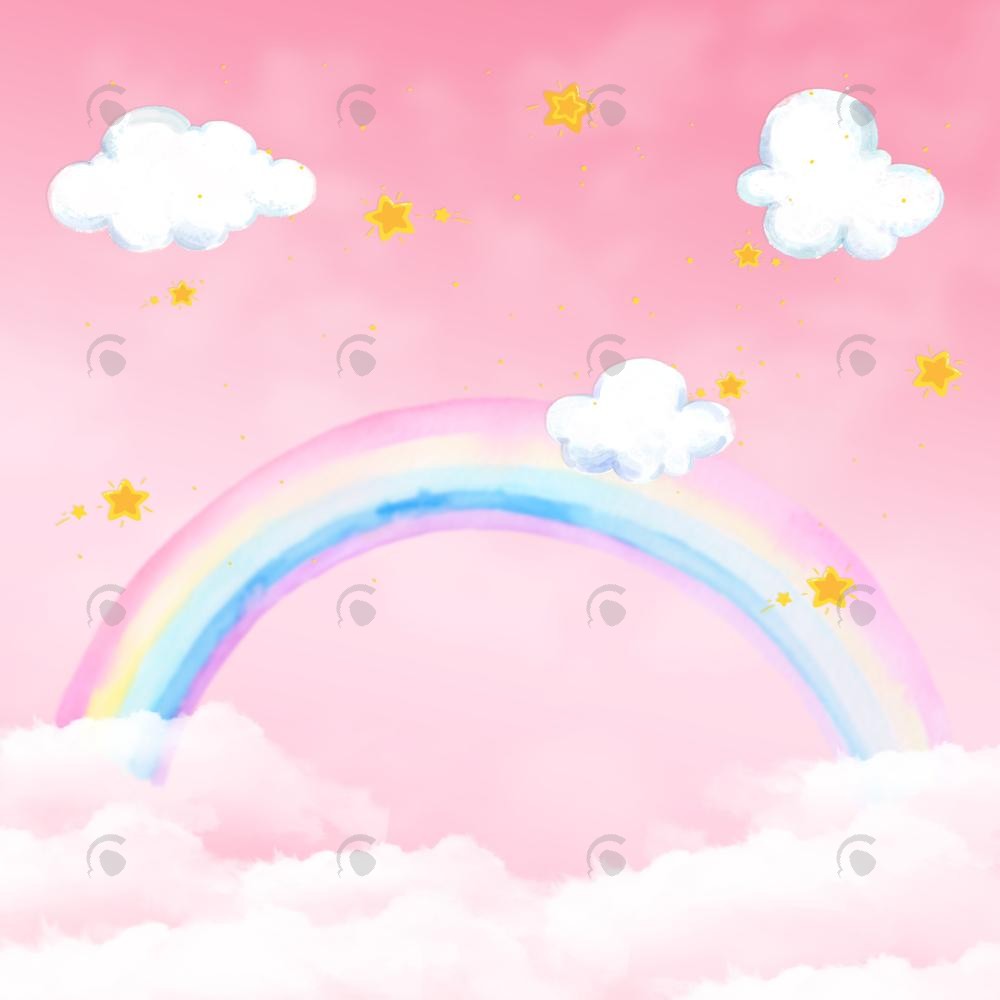 Allenjoy Watercolor Rainbow Sky Photography Backdrop Gbsx-00413