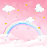 Allenjoy Watercolor Rainbow Sky Photography Backdrop Gbsx-00413