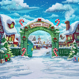 Welcome To Christmas Town Photography Backdrop GBSX-99957