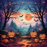 Allenjoy Whimsical Halloween Forest Photography Backdrop Gbsx-00990