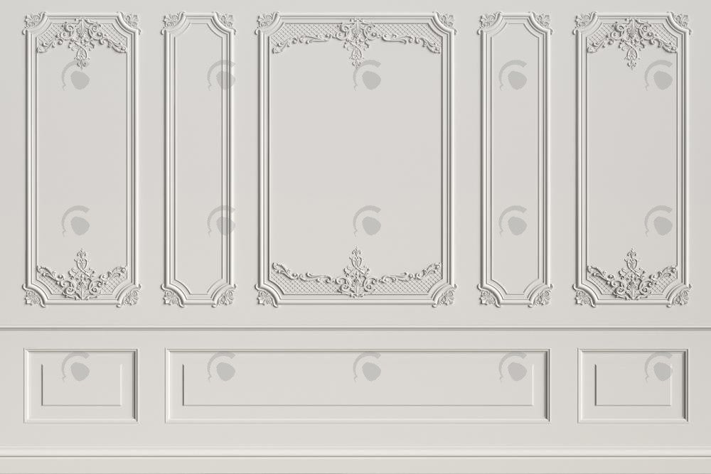 Allenjoy White Vintage Wall Photography Backdrop Gbsx-00642