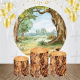 Honey Bear Custom Round Backdrop With Plinths AS-DLZ-05c4c1
