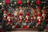 Winter Christmas Nutcracker Store Photography Backdrop GBSX-99976