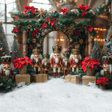 Winter Christmas Nutcracker Store Photography Backdrop GBSX-99977