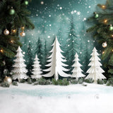 Allenjoy Winter Frosted Forest Photography Backdrop Gbsx-01137
