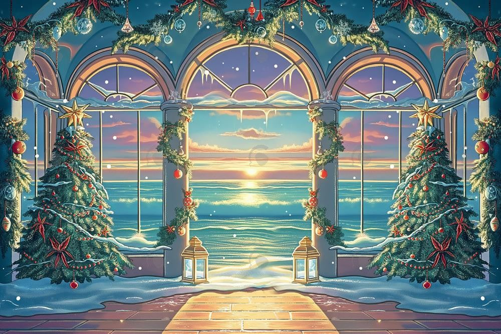 Allenjoy Winter Holiday Getaway Photography Backdrop Gbsx-00878