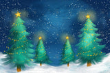 Allenjoy Winter Magical Forest Tree Photography Backdrop Gbsx-01198