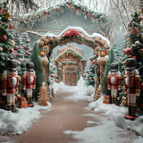 Winter Outdoor Forest Nutcracker Photography Backdrop GBSX-99989