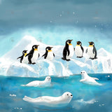 Allenjoy Winter Penguin Seal Party Photography Backdrop Gbsx-01199