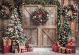 Allenjoy Winter Rustic Barn Door Photography Backdrop GBSX-00061