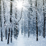 Allenjoy Winter Snowy Forest Photography Backdrop Gbsx-00724