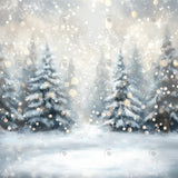 Allenjoy Winter Wonderland Snowy Forest Photography Backdrop Gbsx-01139