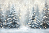 Allenjoy Winter Wonderland Snowy Forest Photography Backdrop Gbsx-01139