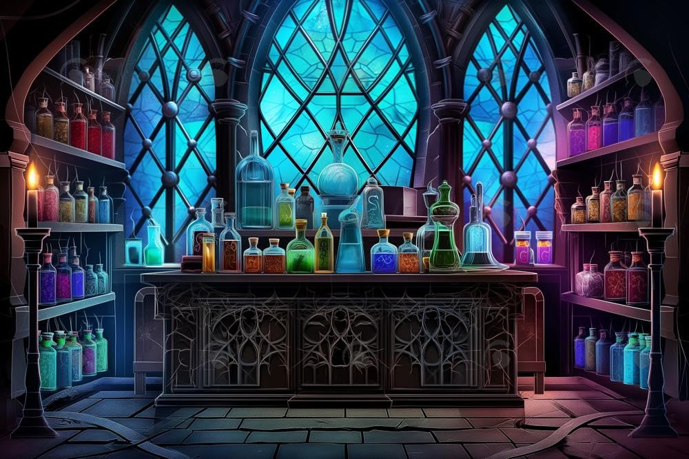 Allenjoy Witch Potion Room Photography Backdrop Gbsx-00517