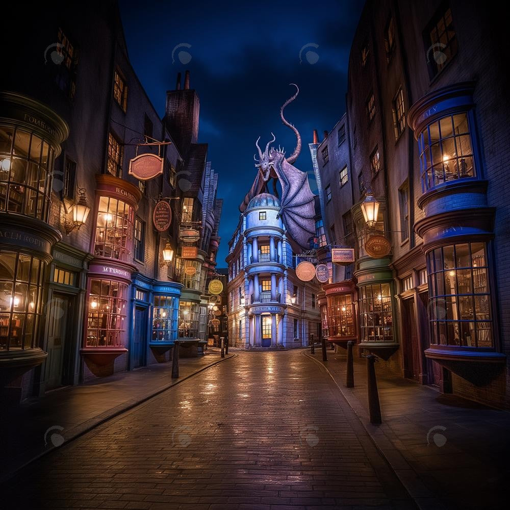 Allenjoy Wizard Alley Photography Backdrop Gbsx-00661