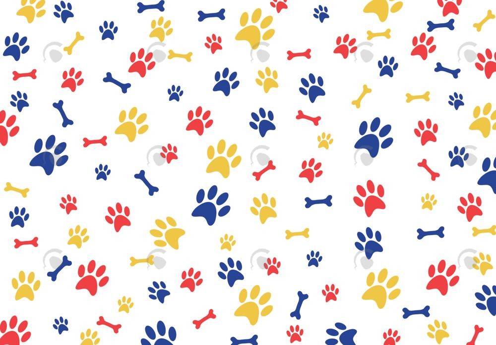 Puppy Dog Paw Bone Photography Backdrop