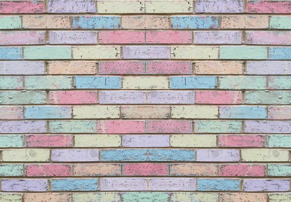 Graffiti Colourful Brick Wall Backdrop