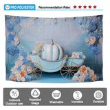 Allenjoy Carriage Backdrop Little Princess Party Decorations Photo Studio Booth Photoshoot Props