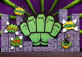 Green Superhero Theme Backdrop