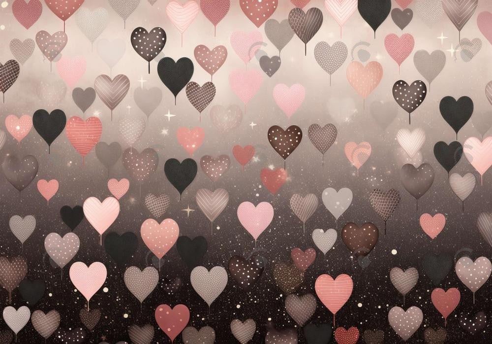 Valentine'S Day 90S Heart Bokeh Photography Backdrop