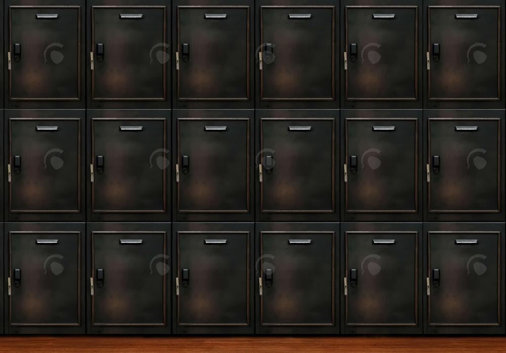 Retro Dark Cabinet Sports Photography Backdrop