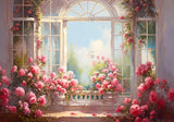 Romantic Villa Window Backdrop