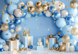 Blue Prince Crown Birthday Backdrop